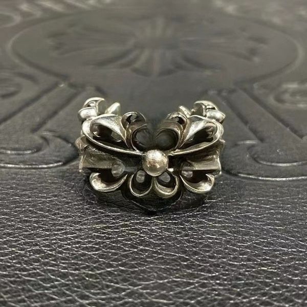 

Designer Rings Cross Ring S925 Silver Plated Hip-hop Men Women Retro Silver Ring Jewelry Gift Size 6-11