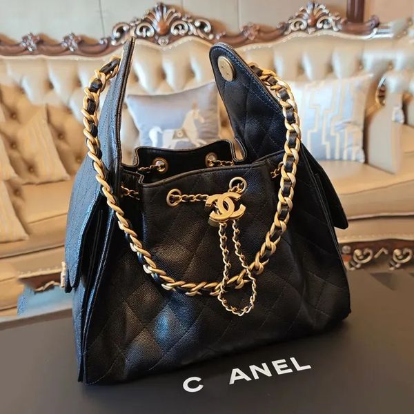 

10/10 cc bag Designer bag 25 bag mini Luxury bag Hobo large Capacity crossbody bag Fashionable women's bag Trendy printed handbag lychee peel Bucket single bag, #-34