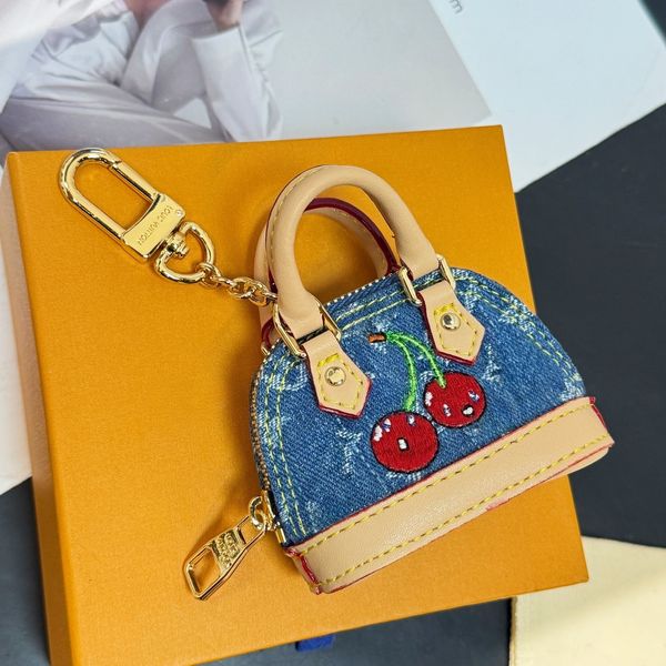 

Keychains Lanyards Designer Keychain Fashion Classic Brand Keychain Mini Bag Pendant High Quality Leather Keychain Gift, 2 no box