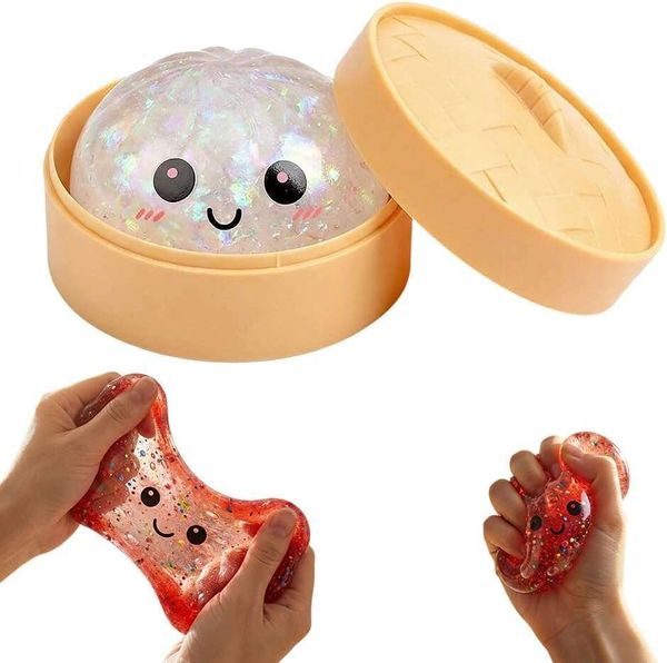 

Glitter, Dumpling Glitter Squishies, Stress Relief Fidget, Soft Squeeze Decompression Dough, Giant Glitters Dumplings White C50, Black