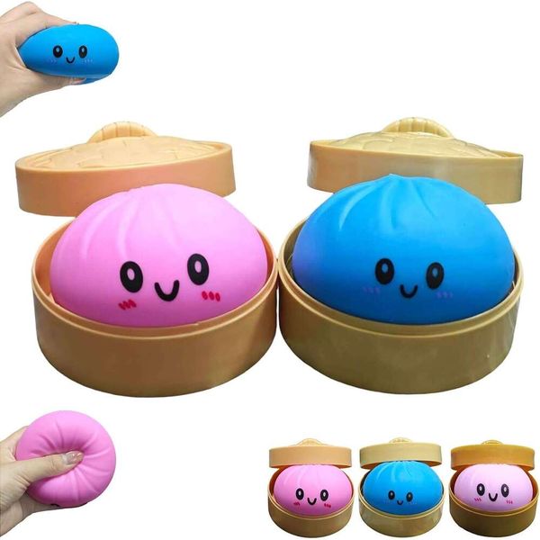 

Dumpling Squishy Mystry Box, Colorful Dumplings Balls Fidgt Snsory Toy, Squz Dough Ball Strss Rlif Hand With Food Stamr Strtchy Dsk Toys Pink & 06B, Multicolor