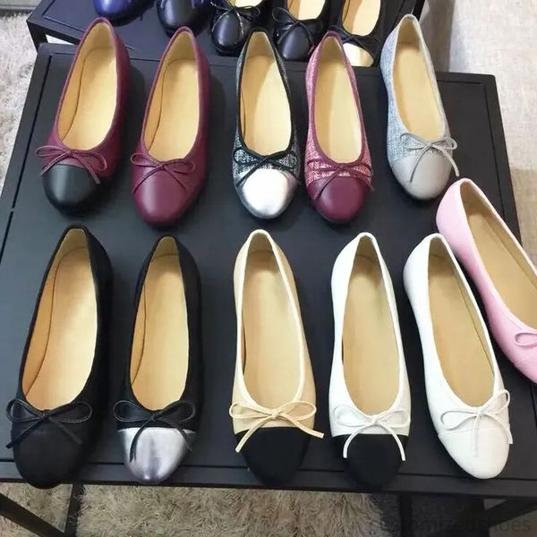 

dress shoes ballet sneakers ballet flats mary jane shoes designer Ballet shoes women Spring Autumn new bow fashion Flat boat shoe Lady Loafers Large size 35-42 With box, Blue