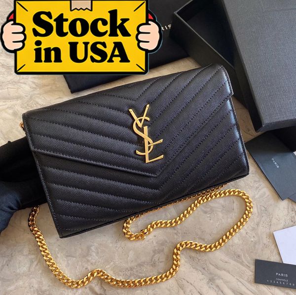 

Designer Bags Luxury bag High-Quality Wallets Women's Fashion Shoulder Bags Handbag Clutches Gold Chain Hobo Bag Classic Flap Clutches Evening bag Crossbody Bag New, #3 caviar - 23cm