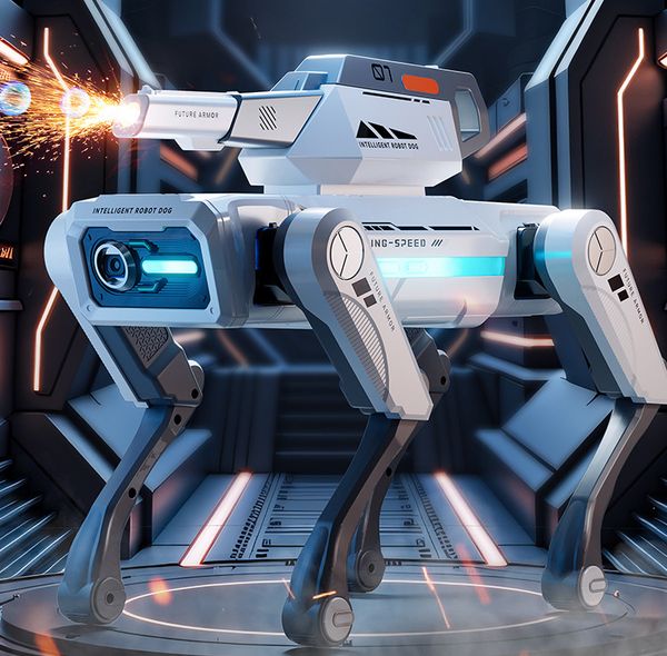 

Smart Bionic Robot Dog Programmable RC Toy with Water Bomb Shooting and Camera, Multi