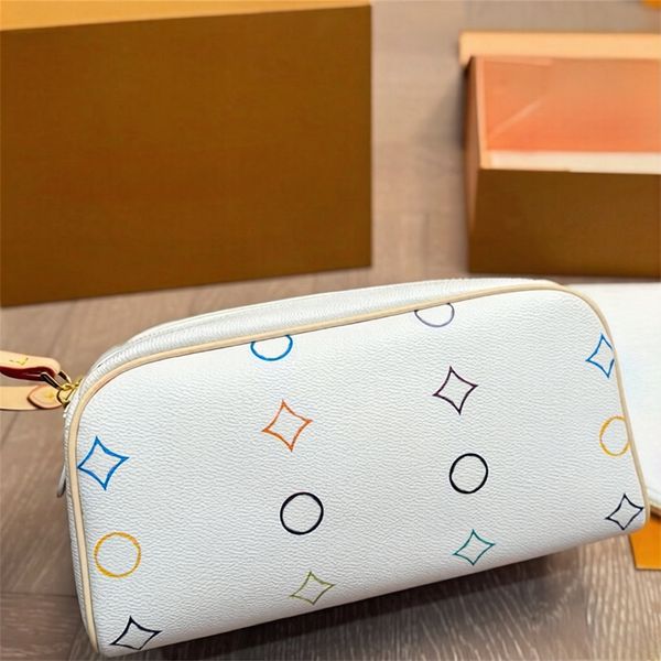 

Designer Makeup Bag Luxury Cosmetic Bags Cosmetic Cases Wash Bag Double Zipper Casual Large Capacity Practical Aesthetic Shoulder Bag Letter Decoration, C7