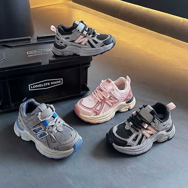 

Kids Chunky Sneakers Boys Girls Fashion toddler running Mesh Non-Slip Casual Walking Shoes for Toddler Little Kid Free shipping, Gray