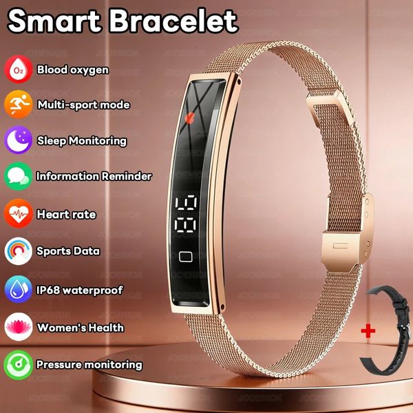 2026 Fashion Women Smart Bracelet Sport Mode Fitness Tracker Heart Rate Health Monitoring IP68 Waterproof Smart Watch Men 260324