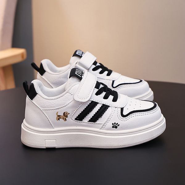 

Kids White Sneakers for Girls Cute Dachshund Dog Embroidery Casual Shoes Non-Slip Breathable Toddler Walking Sneakers or School Daily Wear Shipping size 26-37, Black