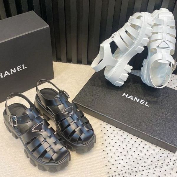 

Designer Luxury sandals slippers designer shoes women's casual shoes beach shoes thick soled brown pink knitting shoemaker luxury sandale luxurious famous sandals, Blue