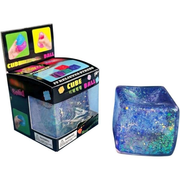 

Adults,2026 Squishy Slow Rising Fidget Cube Sensory for Anxiety Stress Relief High Density Ice Squeeze Ball Cubes 01-Purple 85b, Green