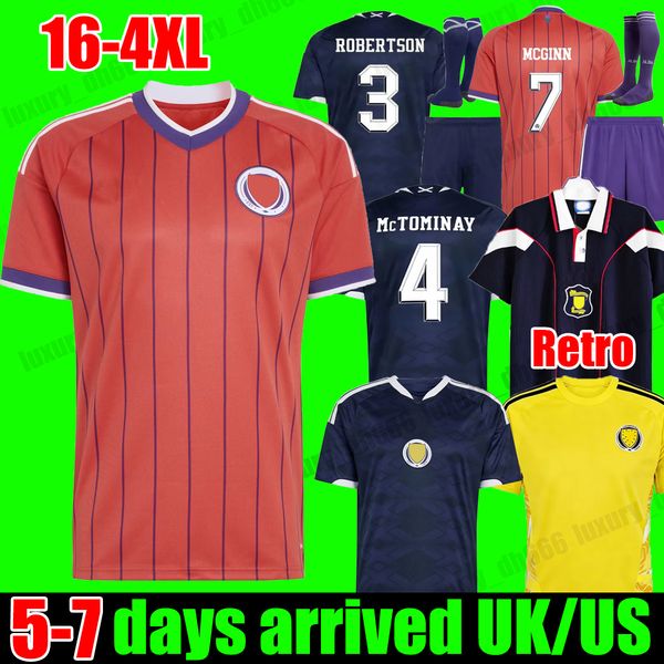 

4XL Scotland world cup 2026 away football shirt 26 27 retro soccer jersey Vintage football jersey strip top TIERNEY ROBERTSON McGINN men kids kit long sleeve gk kit, 2026 away adult