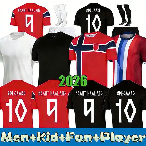 Norway World Cup Jersey 2026 Soccer Erling Haaland Martin Odegaard Leo Skiri Ostigard Birger Meling Andreas Hanche-Olsen Jesper Daland Morten Thorsby Aron Donnum