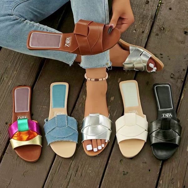 

Slippers Designer Traf Womens Flat Slider Comfortable Shoes Casual Sole Summer Sandals 260611 Drop Delivery Accessories Dhmeq, Khaki