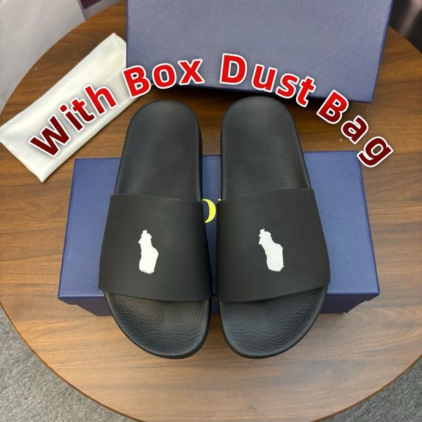 

With Box 2026 Designer Fashion Slipper Polos Sliders Slides Sandals Slippers For Men Mule Hot Pool Beach Polo Flip Flops Free Shipping Size 35-46, Multi