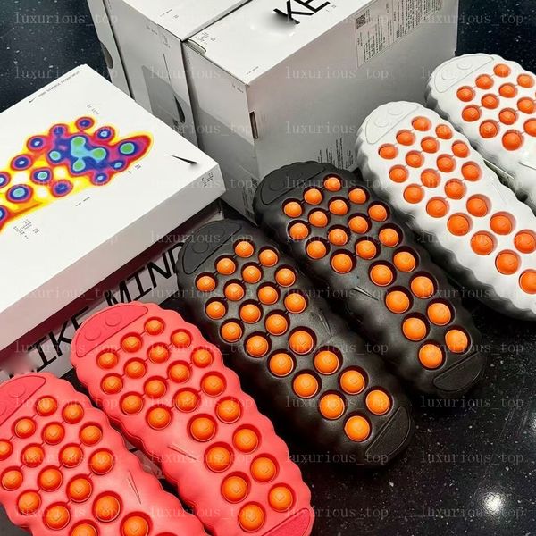 

Mind 001 New Release Eva Slippers Fragment Design Blackened New Technology White bone Solar red Blue black Light Gray Blue Lighting Geode Teal Massage Slides