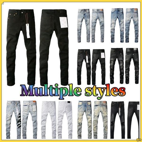 

pursples jeans Designer jeans pursple brands jeans for mens designer jean high quality pant jean for men fashion pant designer for pants luxury straight retro ripped, Black