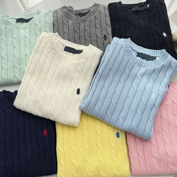 

26RL Small Horse Embroideried Crewneck Tees Women Pure Cotton Short Sleeved Knitted Tops Designer Summer T-shirts, Indigo