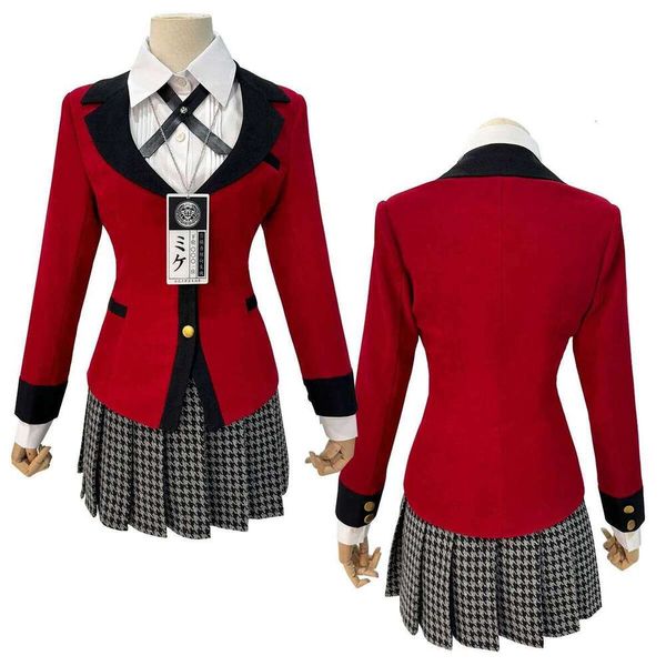 Kakegurui-Compulsive Gambler Anime Jabami Yumeko Cosplay Costume Wig Suit School Uniform Pendant Halloween Christmas