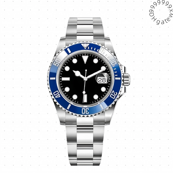 

St9 Clasp Mens Watch waterproof Automatic Mechanical Sapphire Stainless Solid Glidelock Black ceramics bezel Green face Male Watches Wristwatches8215, Box