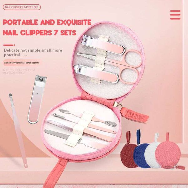 Circular Woven Home Toenail 7 Beauty Tools Complete Clipper Set Nail art tools