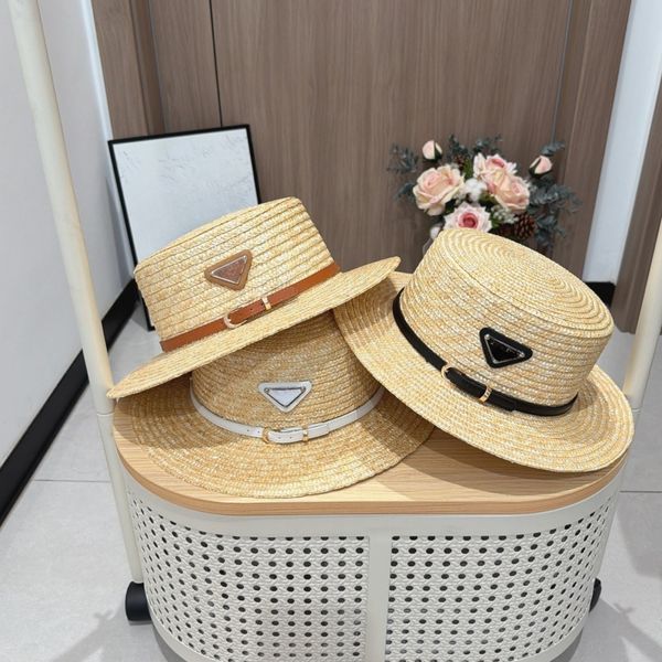

Straw Hats Designer Bucket Hats Summer Beach Fisherman Hat Pieced Straw Summer Beach Sun Protection Hat Travel Designer Hats, Black