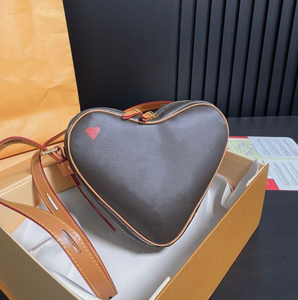 10A Designer crossbody bag Luxury Bag vintage bag Shoulde bag crossbody designer bags women purse Love shaped bag Genuine Leather sac de luxe tote brown bag clutch bag