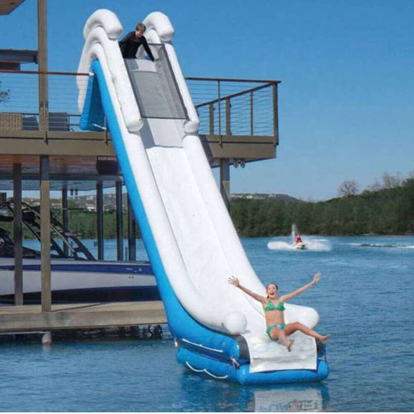 Commercial Grade Inflatable Playground 8X4.5X1.5M Outdoor Games Customized Water Yacht Slide Bouncy Castle Fun