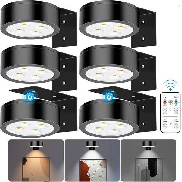Battery Operated Picture Magnetic Led Painting with Remote Dimmable Timer 3 Lighting Modes Art Display Light Black