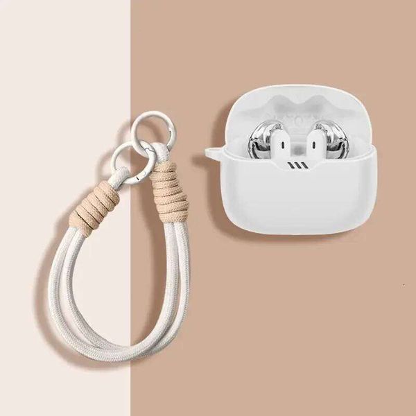 Suitable for Jbl Tune Beam/beam 2/buds 2 /buds Silicone Wireless BT Earphone Protective Case with Rope Buckle 26W0505