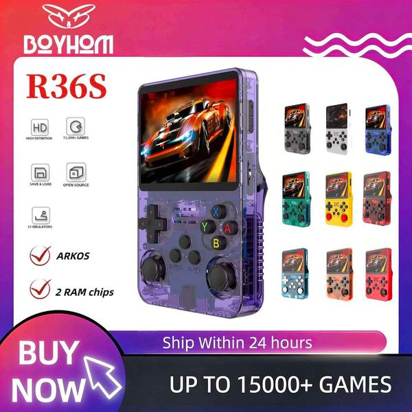 R36S Retro Handheld Game Console Linux ARKOS 3.5'' IPS,64G 15000+ Games ,64G/128G Portable Pocket Player, Ideal for Gifts S260504