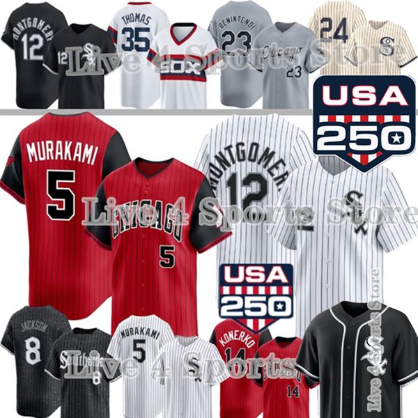 Custom Munetaka Murakami whiTE Jersey sOX Chase Meidroth Colson Montgomery Miguel Vargas Andrew Benintendi Sean Burke Davis Martin Edgar Quero 29 Tristan Peters