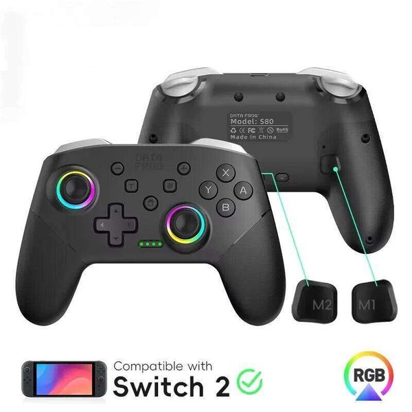 Wireless Pro Gamepad Joystick for Switch 2 OLED / Lite, Bluetooth Controller with Turbo, Dual Vibration & 1000mAh Battery S260506