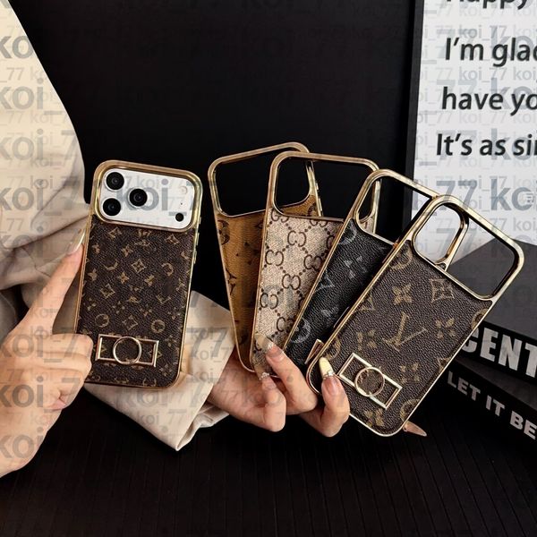 Fashion Leather PU Cell Phone Cases Designers phone case For 11 12 13 14 15 plus pro max Soft Case High Qualiry Real Cover Protective shell Protector with card pack