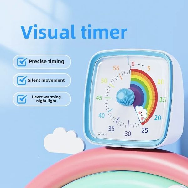 Kids Children Reminder Time Management Tool Visual Timer Night Light Ultra Silent Alarm Clock 60 Minutes Countdown Timer Digital 260508
