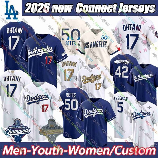 Shohei Ohtani LA DodgerBaseball Jerseys 50 Betts 17 Ohtani 5 Freeman 18 Yamamoto Mookie Betts Freddie Freeman Yoshinobu Yamamoto new