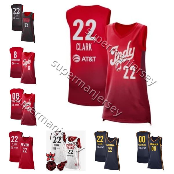 2026 WNBA Women Basketball Indiana Fever Jersey Caitlin Clark 22 Timpson Dantas Pissott Hull Sophie Cunningham Johnson Harris Billings