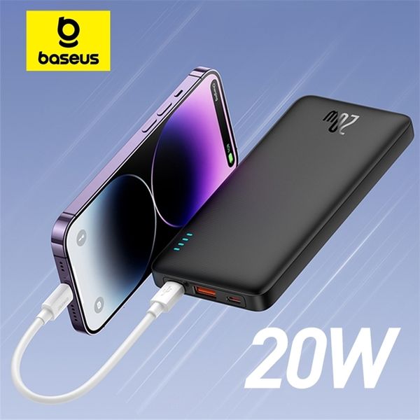 Baseus Airpow 20W Power Bank 10000mAh 20000mAh Fast Charge Powerbank for iPhone 16/15/14/13/12 batterie externe 260427ww