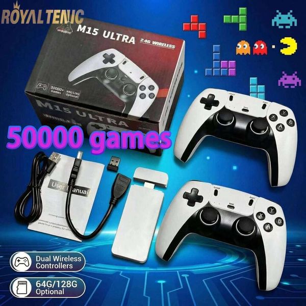 4K TV Video game Stick Retro Game Console for Sega 64GB/128GB 50000+ Games Dual Wireless Controllers Family Entertainment System W260511
