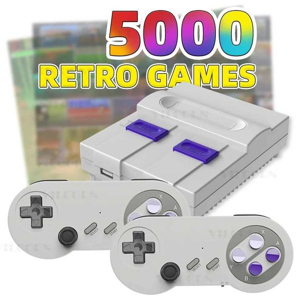 16bit Retro Game Console HDMI-Compatible 4K TV Super Game Console Machine For SNES NES System 5000 Games Dual Wireless Gamepad T260512