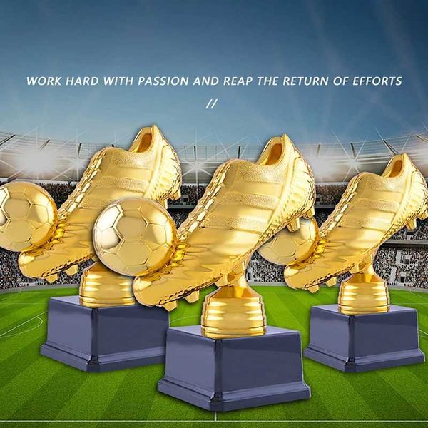 European Golden Shoe Football Soccer Award Trophy Best Shooter Shoe Boot Fans Souvenir Cup Gift CraftsJ260513