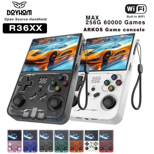 BOYHOM R36XX Upgraded Retro Handheld Game Console Linux ARKOS Wi-Fi Pocket Player | Supports 1/P/N64/GBA J260513