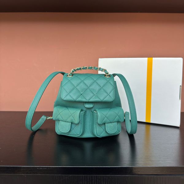 Designer Bag Ladies Small Shoulder Bag Compact Purse Made of Premium Real Leather Luxury Quilted Genuine Leather Womens Mini Backpack with Adjustable10A