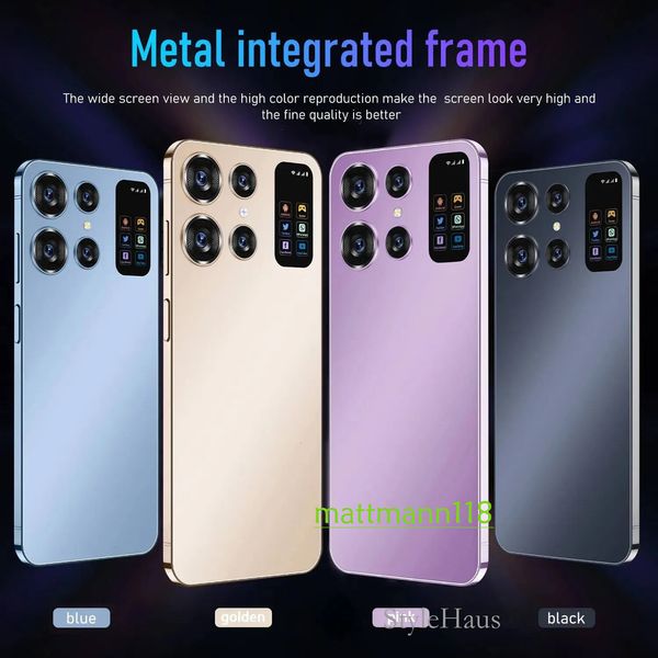 S24 Ultra Smart 7 0 inch HD Screen Android 13 Snapdragon 8 Gen 2 CPU 16GB+1TB Cell Phone 48MP+72MP Camera Pixels 7000mAh Battery 5G Dual SIM Card