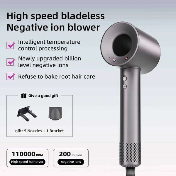 Professional Leafless Attachment Negative Ion Salon Tool Home Travel Portable Hair Dryer W260515