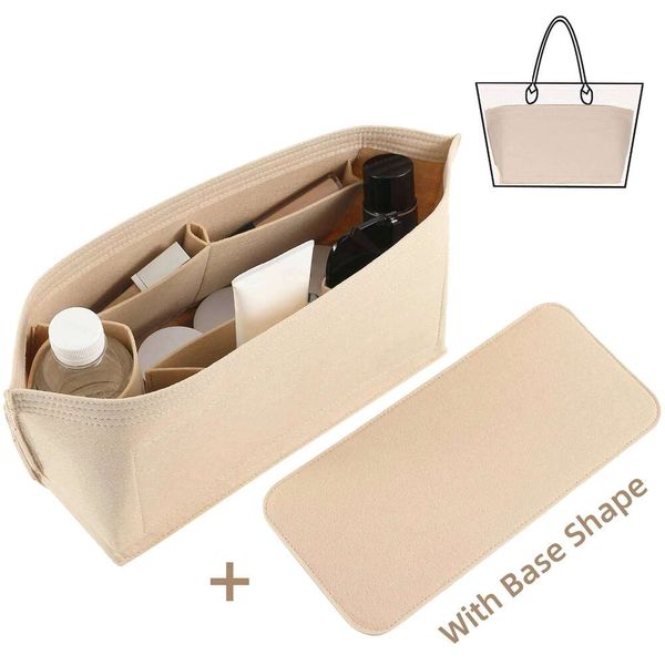 Purse for Handbags & Base Shaper Felt Travel Insert Large Tote Bag Organizer with Zipper 10 Pocke 26Y0516