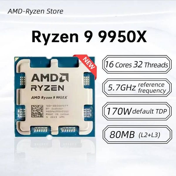 NewAmd Ryzen 9 9950X 43Ghz Cpu Processor 16 Cores 32 Threads Socket Am5