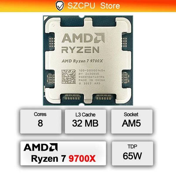 AMD Ryzen 7 9700X New CPU 9700X Processor 55GHz 8-Core 16-Thread 40MB Game Cache 4NM TDP 65W Socket AM5 Gaming CPU Zen 5