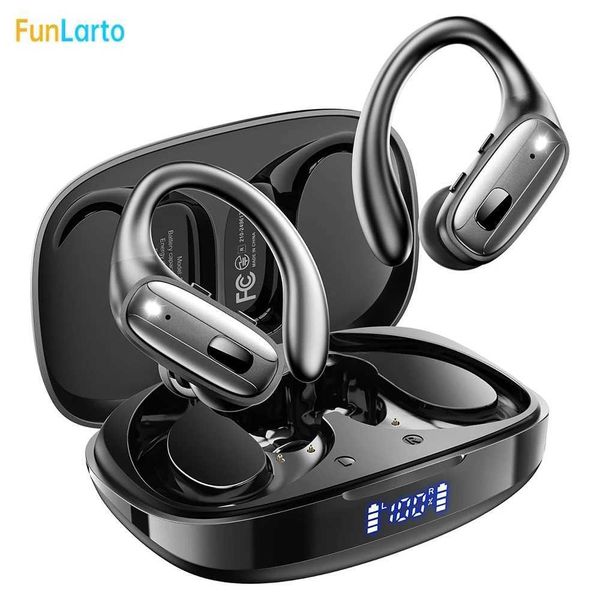 Sports Bluetooth 53 Headphones Wireless Earbuds Ear Buds with ENC Noise Canceling Mic LED Power Display IPX7 Waterproof Headset Z260519