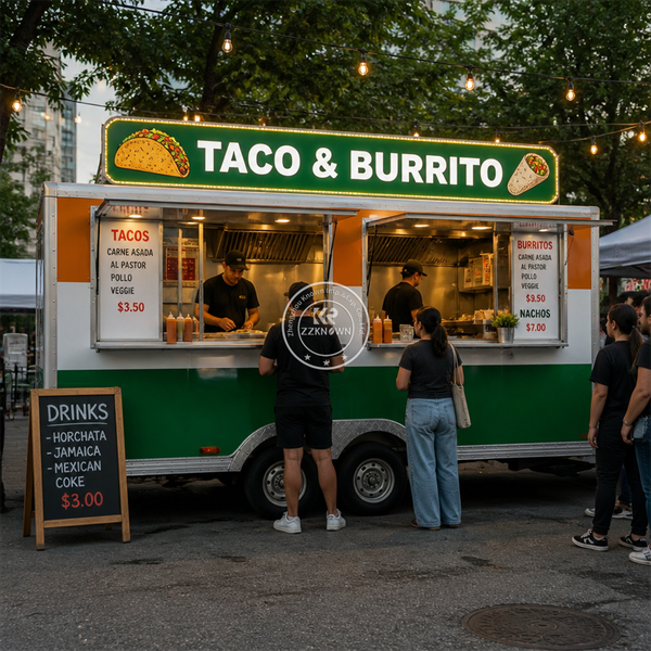 Luxury Event Catering Trailer Street Snack Fast Food Vending Truck Concession Mobile BBQ Fully Equipped