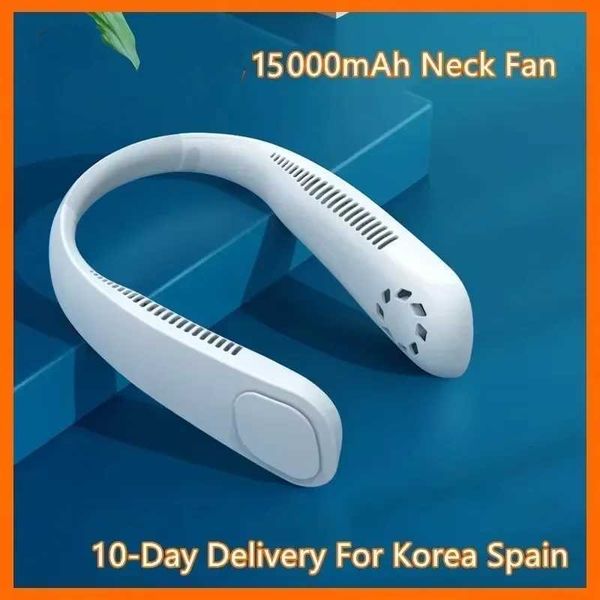 16000mAh Neck Fan Type-C Rechargeable Three-speed Wind Portable Mini Bladeless Fan Hanging Sport For Summer Outdoor T260520